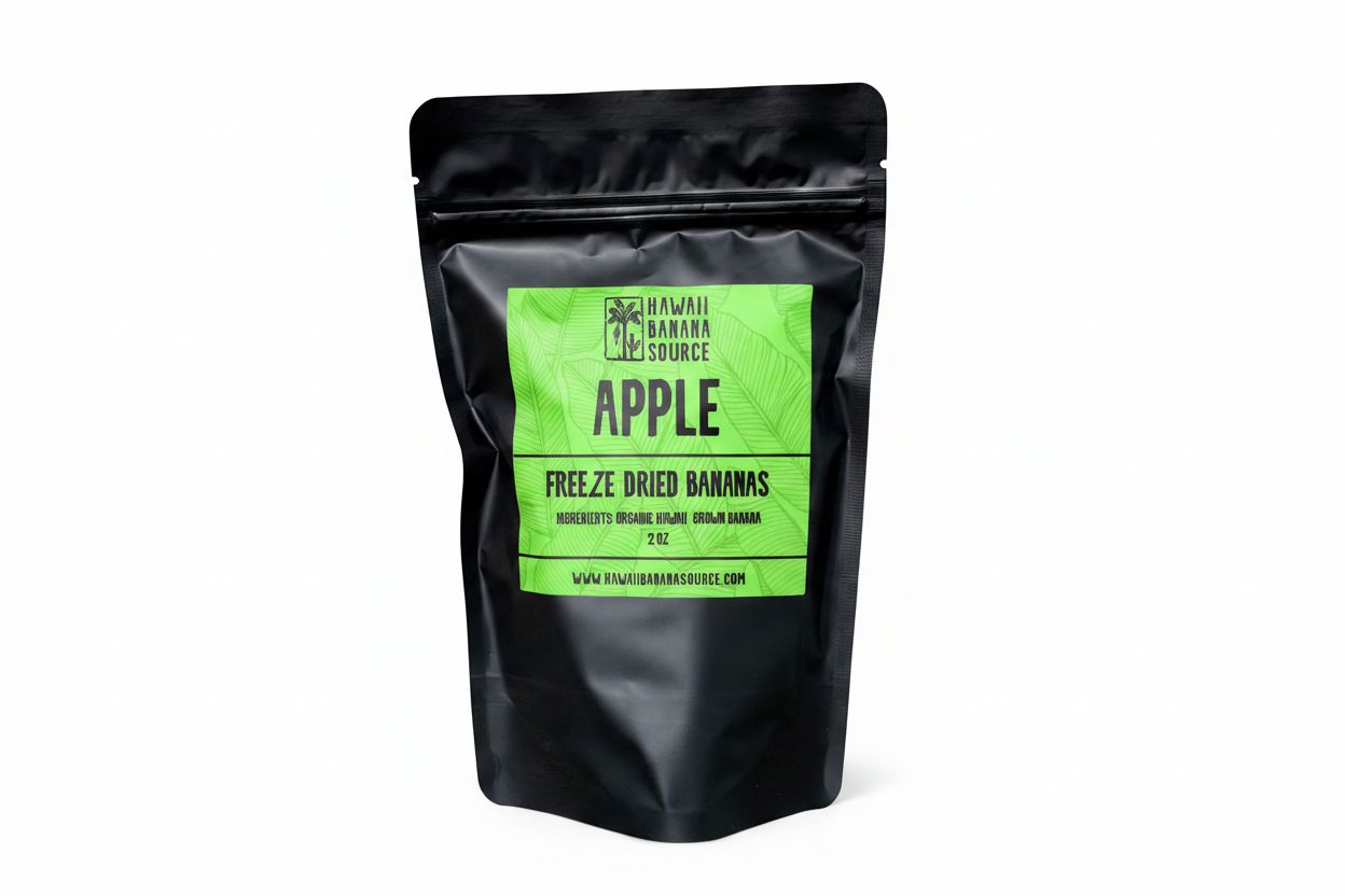 Freeze Dried Apple Bananas Black Bag
