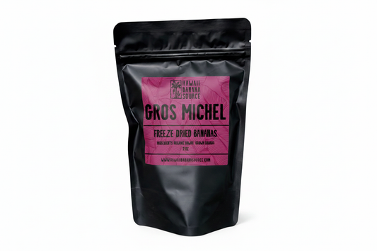 Freeze Dried Gros Michel Bananas Black Bag - Sharp
